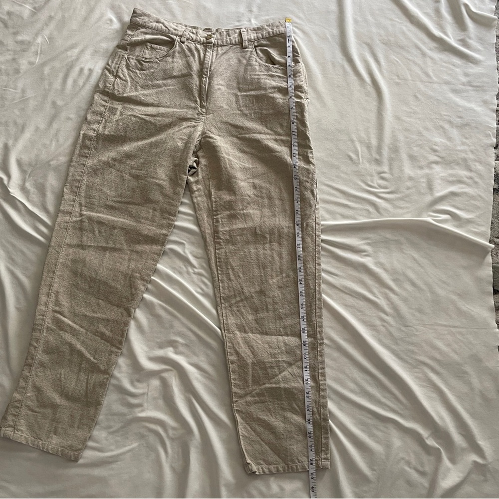 Liz Claiborne Light Tan Linen Trousers